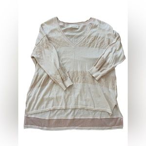 laurie b‎ | Cotton V-neck Sweater Size Large